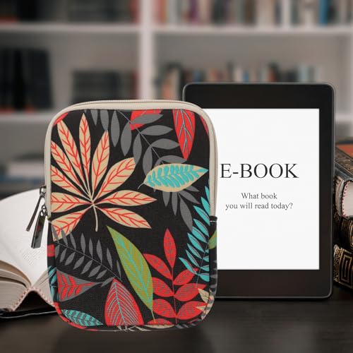 Funda vertical de lona para lector electrónico negro con estuche protector 4