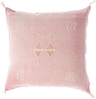 Moroccan pink cactus silk pillow, pink handmade cactus silk pillow cover, moroccan cover pink cactus silk pillow case