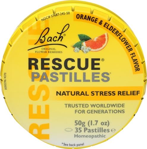 Bach Rescue Pastilles Orange Elderflower, 1.7 OZ