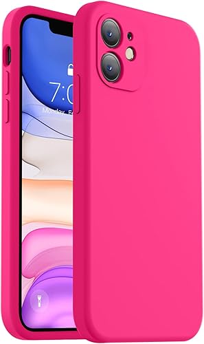 Vooii Funda compatible con iPhone 11, silicona líquida mejorada con bordes cuadrados protección de cámara forro de microfibra suave antiarañazos