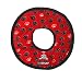 TUFFY No Stuff Ultimate Ring, Durable Squeaky Dog Toy, Red Paw