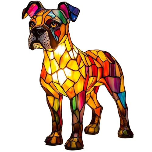 JSvsza Corgi Lamp, lámpara de Perro Salchicha, Bulldog francés, luz Nocturna USB, Coloridas lámparas de Mesa LED con temática de Perros, Regalo para los, Boxer