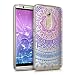 Produktbild kwmobile Hülle kompatibel mit ZTE Axon 7 - Handyhülle - Handy Case Indische Sonne Blau Pink Transparent