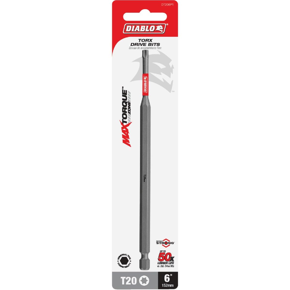 Diablo Torx Bit - 1/4" Hex, 6" Long -1