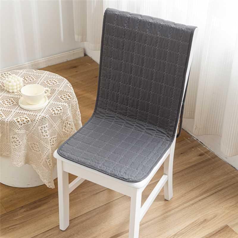 Image of HOMETHREADS Non-Slip Chair Cover-Universal Fit for Kitchen & Dining Chairs-Cushioned Comfort - Stylish Machine Washable Seat Cover-140x40cm (Grey, Pack of 4)