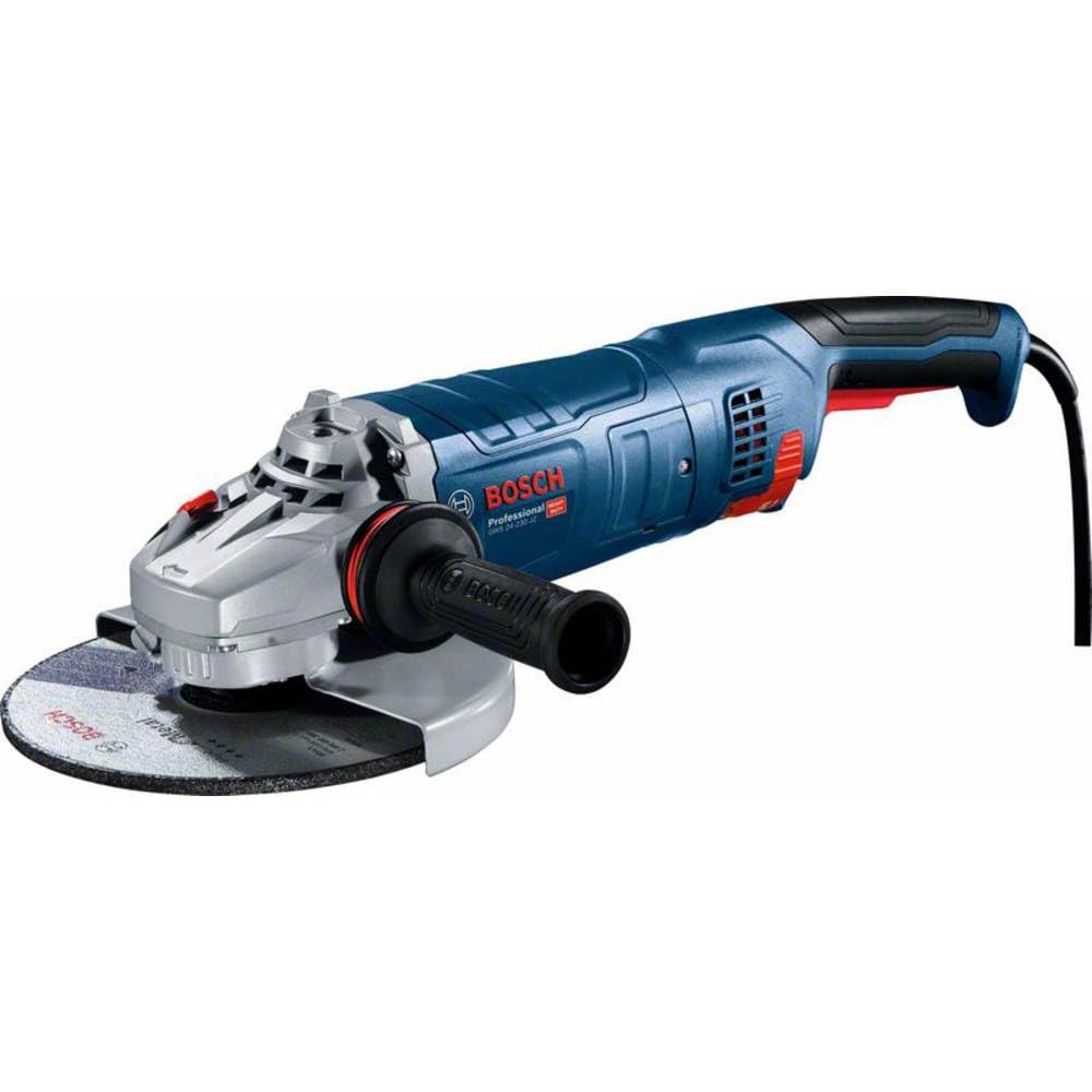 Bosch Professional Winkelschleifer GWS 24-230 PZ (Leistung 2.400 Watt, inkl. Zweilochschlüssel, Aufnahmeflansch, Spannmutter, Schutzhaube, Zusatzhandgriff)