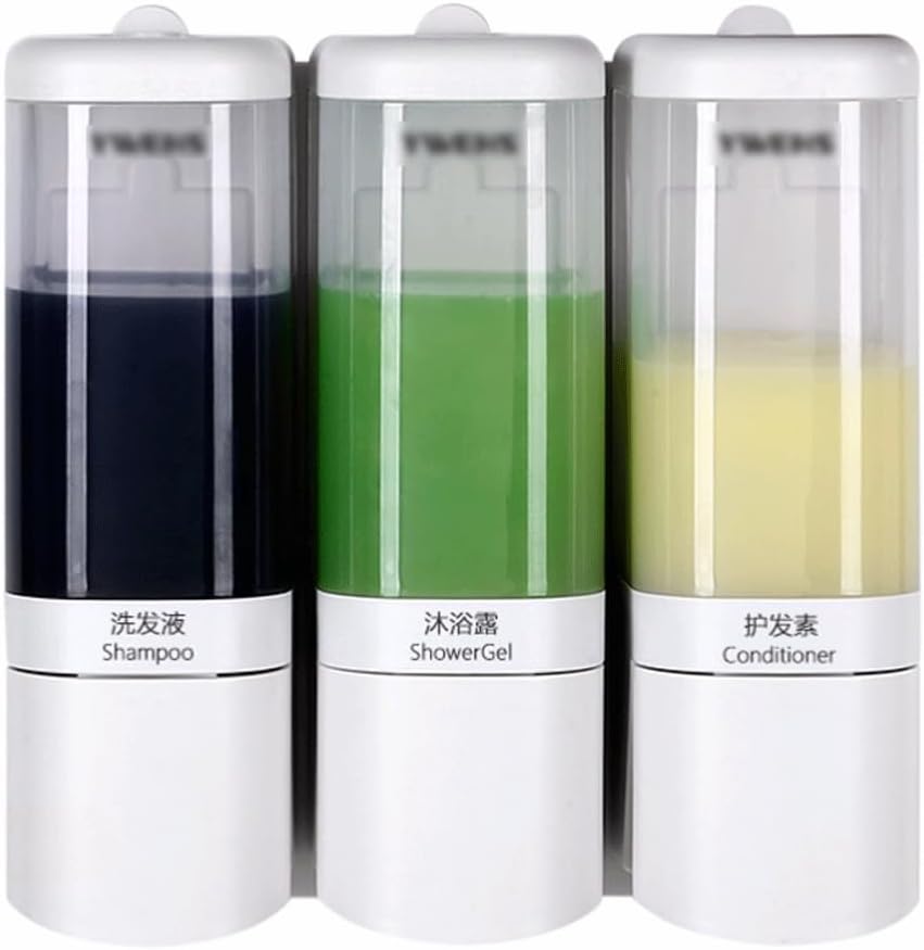 Simple Wall Mounted soap Dispenser Shampoo Shower Gel Box Bathroom Hotel Kitchen Lotion Shower Gel Container Plastic Easy to use