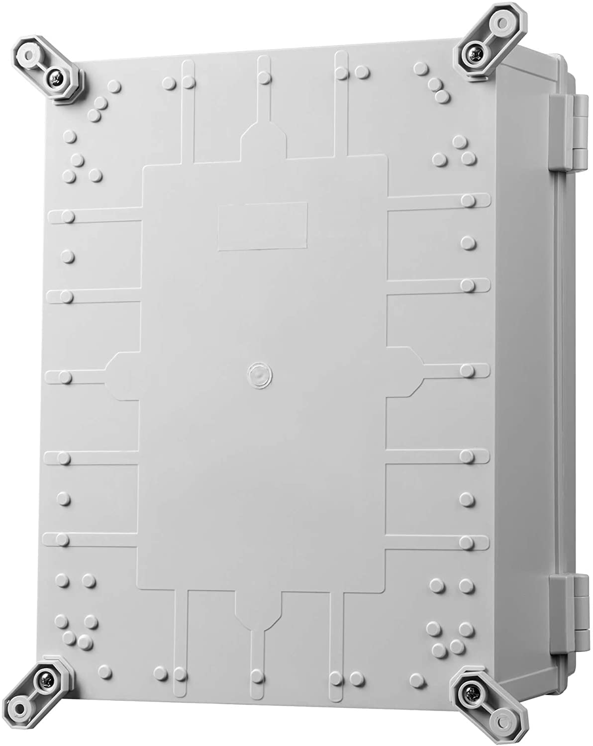 Co. ABS Waterproof IP67 Hinged Electronics Box with Mounting Plate, Bracket (7.9" x 11.8" x 6.3", Clear Cover - 4 Pack)