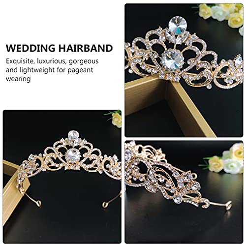 Abaodam Tiara Do Coroa de Strass Que Bling Coroa Faixa de Cabelo para Nupcial Rainha Princesa Menina