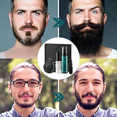 Beard Growing Kit - Beard Kits W/Beard Wash,Beard Oil,Beard Balm,Beard Comb,Beard Growth Kit - Beard Club Growth Kit For Men #TOP3