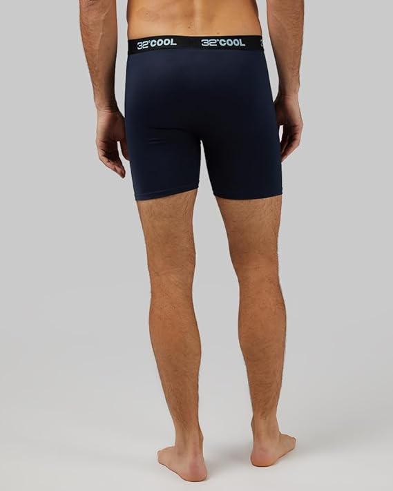 32 Degrees COOL Mens 4-PACK Quick Dry Performance Boxer Brief With Comfort Elastic Waistband