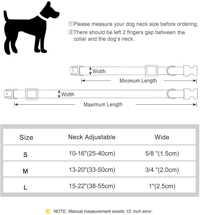 Collar para perro pequeño, nailon acolchado con hebilla metálica, rojo, S miniatura 6