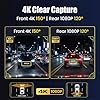 SIXTOP 4K Dash Cam Front and Rear, WiFi 4K+1080P Dual Dash Camera for Cars, 64G Card, GPS, 3” IPS Screen BSD/ADAS/LCA Night Vision G-Sensor Loop Recording 24H Parking Monitor App Control Wide Angle #2