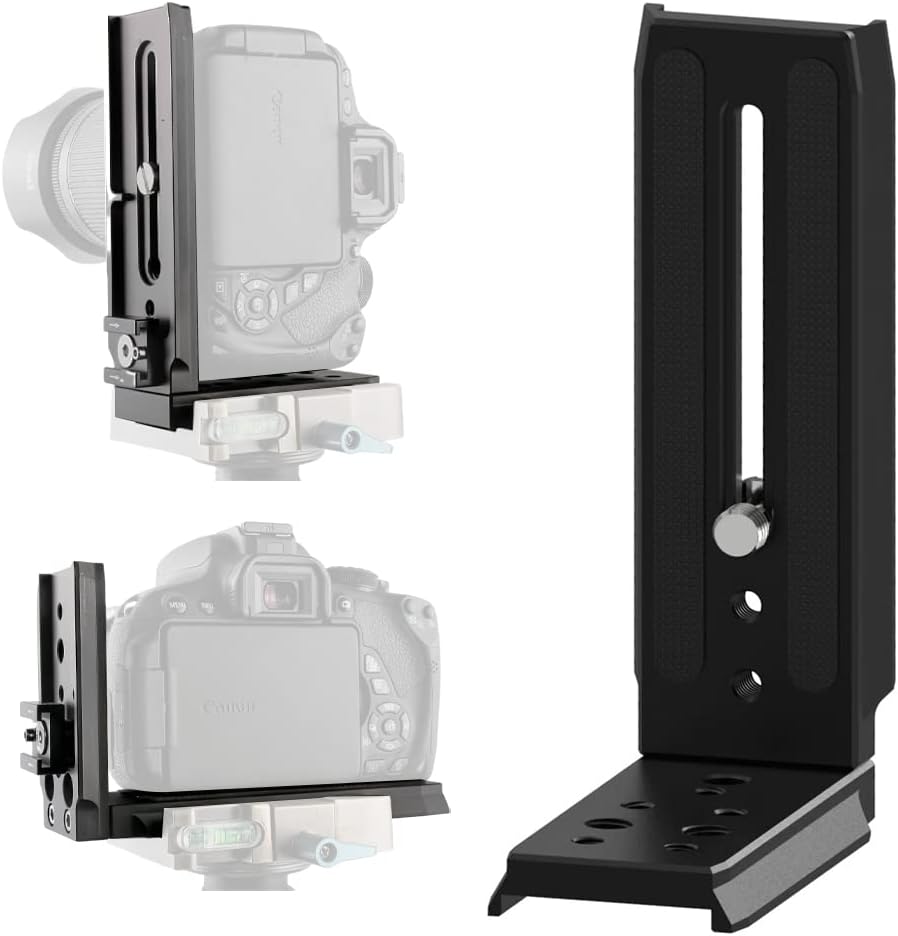 TOSICAM DSLR Camera L Bracket Vertical Horizontal for Manfrotto Tripod Monopod