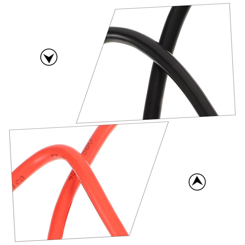 6 AWG Battery Cable Set for Automotive Marine and RV Black and Red Pair for Solar and Motorcycle Use Sturdy Copper Wire High Conductivity