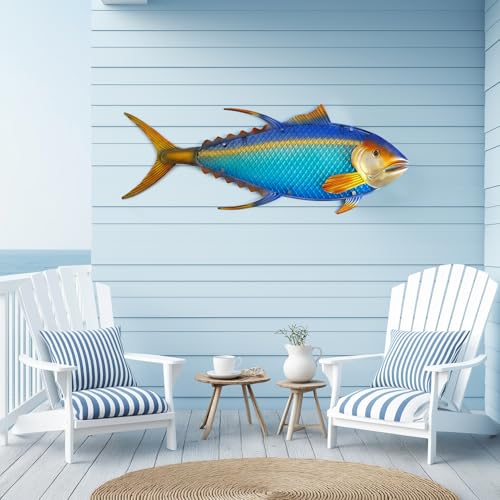 60% Off LIFFY 36" Metal Fish Wall Art with LED Lights - Image 6