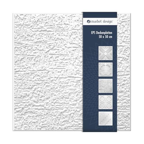 Deckenplatten aus Styropor EPS - Deckenpaneele leicht & robust im modernen Design - (2QM Sparpaket PUTZ 50x50cm) Verkleidung Deckenplatten Decke weiß Deckenplatten aus Styropor EPS - Deckenpaneele leicht & robust im modernen Design - (2QM Sparpaket PUTZ 50x50cm) Verkleidung Deckenplatten Decke weiß