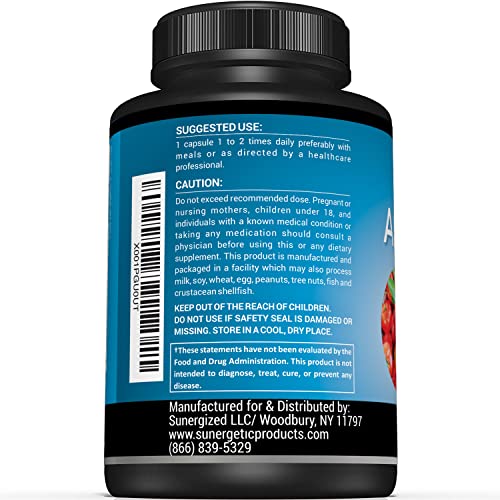 Image of Sunergetic Premium Adrenal Support Supplement - Adrenal Formula for Energy, Adrenal Health & Mood - Adrenal Complex Includes Ashwagandha, L-Tyrosine, Holy Basil & Acerola -90 Capsules