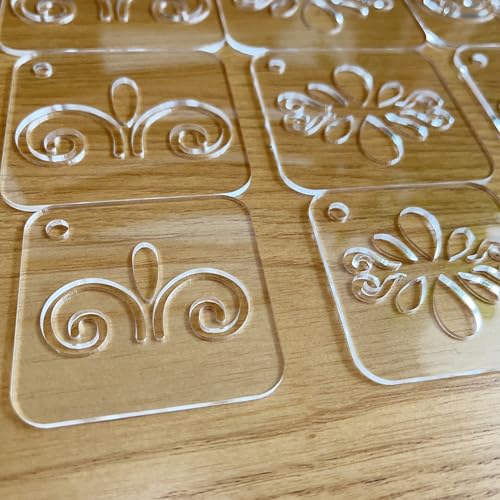 Ipaakband Mandala Drawing Stencils, 15 Pack Clear Acrylic Templates, 2.17-2.95 Inch Sizes with Metal Ring, for Dot Art, Painting, Wood Crafts, Mixed Media by ipaakband - Image 5