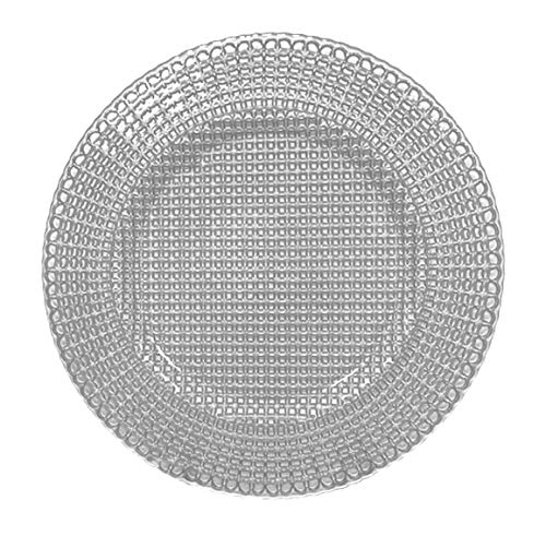 Platos de vidrio cargo set 6 12.5" diámetro plateado miniatura 2