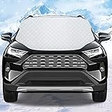 Karvipark Auto Frontscheibenabdeckung, Windschutzscheiben Abdeckung mit Magnet Fixierung, Winter Auto Scheibenabdeckung UV-Schutz Abdeckung für die Gegen Schnee, EIS, Frost, Staub, Sonne(153×127cm)