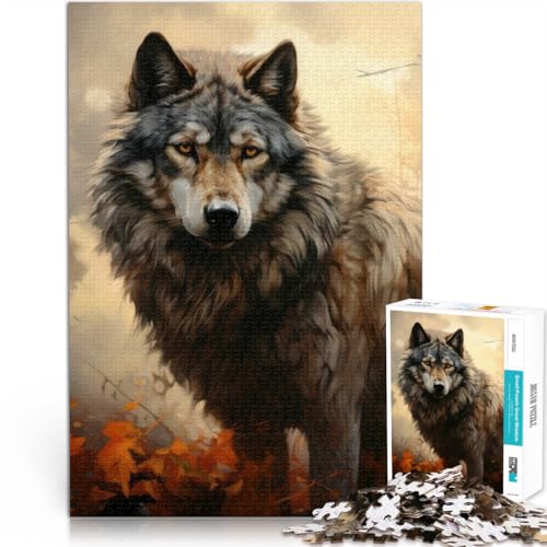 Rompecabezas de 1000 Piezas para Adultos Obra de Arte del Lobo - El Cuento del Lobo para Mayores de 14 años Apto para Parejas Actividades Divertidas en casa, Regalos de cumpleaños, Regalos de Viaje