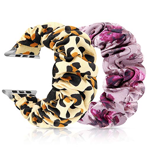 Image of Greatfine Scrunchie Band Compatible with Apple Watch Bands 38mm 40mm 41mm 42mm 44mm 45mm 46mm 49mm Women, Elastic Scrunchie Watch Strap for iWatch Watch Series 11 10 9 8 7 6 5 4 3 2 1 SE 3 2 Ultra 3 2