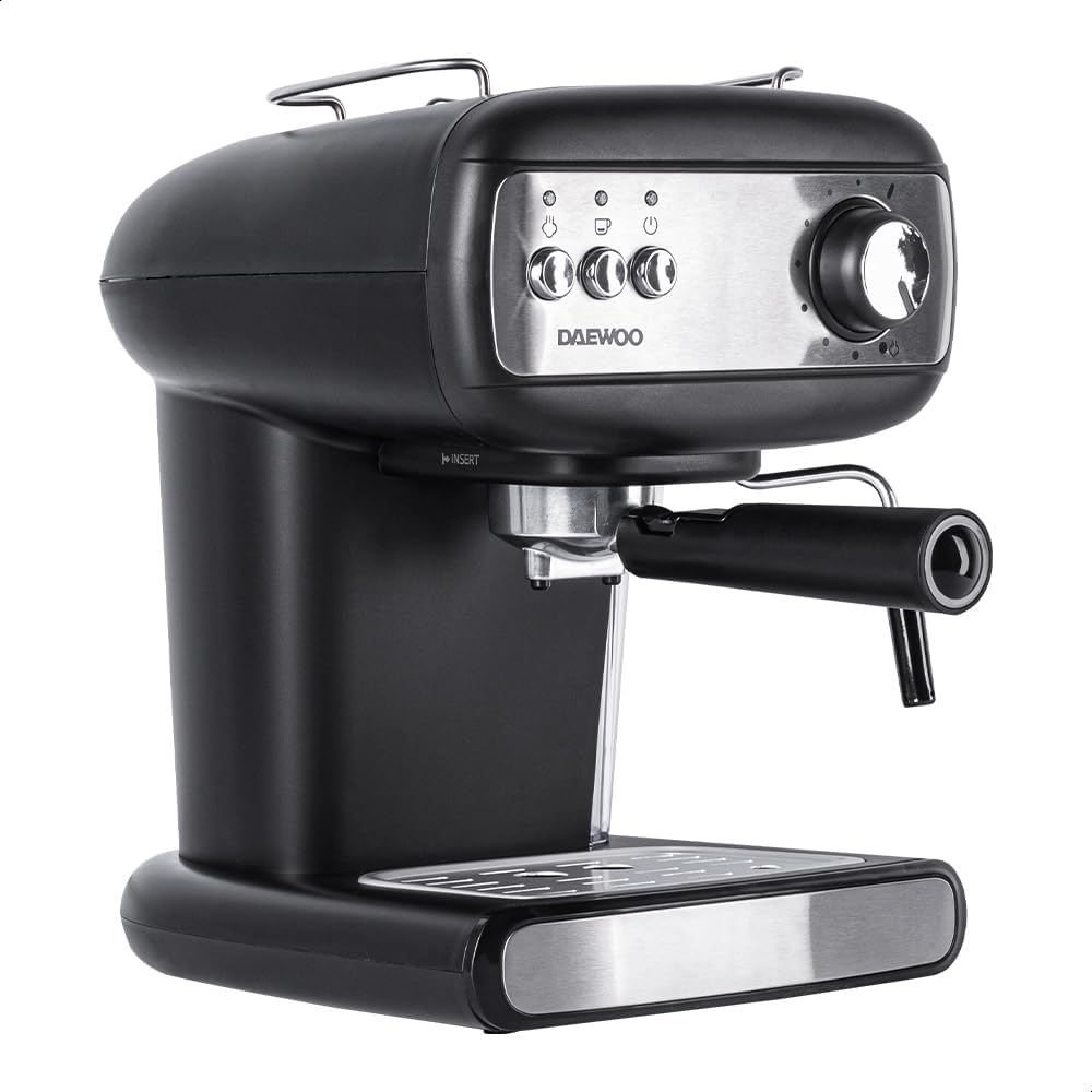 Angled front view of Daewoo DES-1548 Espresso Machine