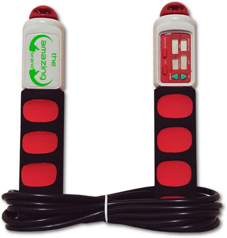 Jump Rope with LCD Screen Handles Great for CrossFit, Losing Weight & Calories and Competition. Jump Counter Helps Track Workout Performance, Use as Speed Rope For Exercise and Fitness Activities