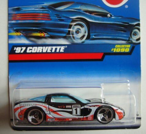 Hot Wheels BLACK/WHITE '97 CORVETTE #1090 3SP