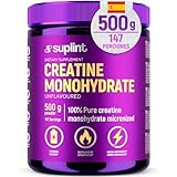Polvo de Creatina Monohidratada 500 g – 147 porciones – 100 % creatina monohidratada pura – Calidad micronizada – Vegano, músculos y recuperación (1 Pack)