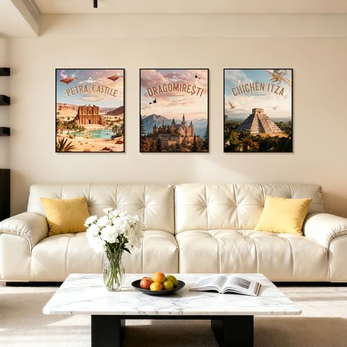 Image of upsimples 24x30 Poster Frame Black 3 Pack, Scratch-Proof Picture Frames 24 x 30 for Photo Gallery - Slide-in Strips, Horizontal or Vertical Wall Mounting