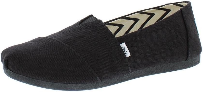 TOMS Women's, Alpargata Recycled Slip-On Solid Black 5.5 M - Image 5