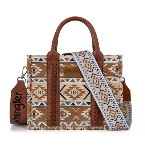 Image of Wrangler Aztec Tote Bag for Women Boho Shoulder Purses and Handbags