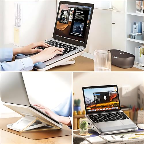 Image of SUNCHHAYA Tablet Stand for iPad, Book Reading, Writing, Painting - Laptop Stand for Desk With Angle-Height Adjustable Soft Squeegee Wrist Pad Design (IPAD STAND)