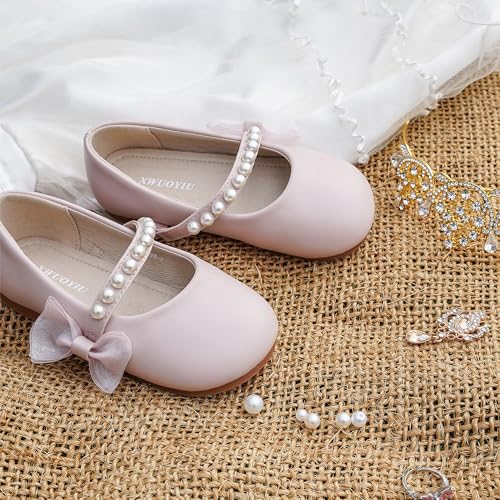 Toddler Girls Little Kid Ballet Sequin Ribbon Bows Flats Mary Jane Party Dress Shoes3