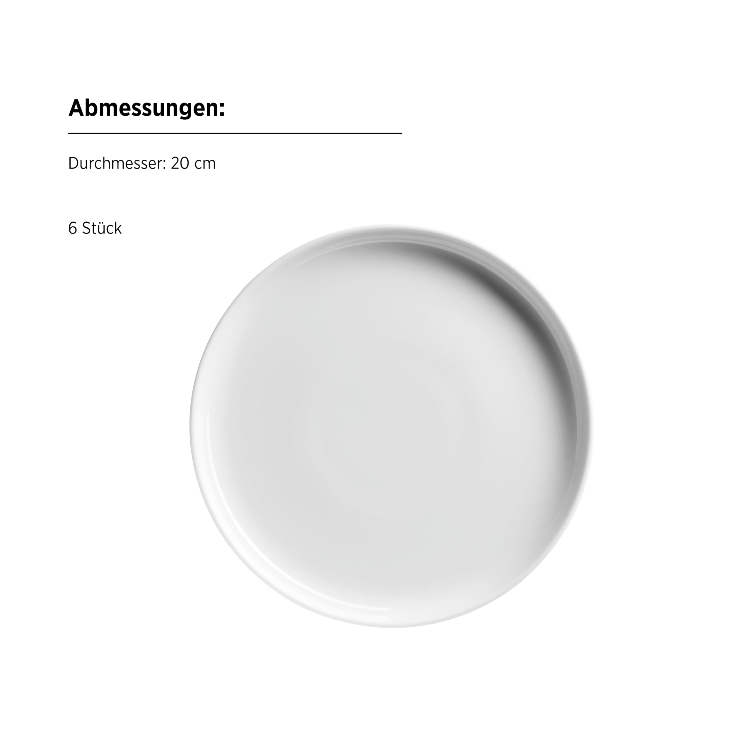 MÄSER, Serie Navina, Teller Set für 6 Personen, weißes Essgeschirr aus Porzellan, zeitlos, Porzellan, weiß