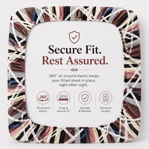 Image of HOMEKART 280 GSM Warm Fitted Bedsheet for Double Bed, Soft Winter Mattress Sheet, Cozy Stretchable Fitted Bed Cover with Elastic, Comfortable & Durable Bedding, Slate Grey, Double (78 x 72 + 8)