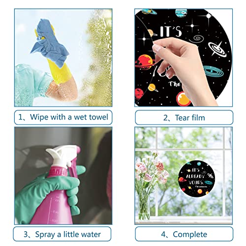 Gorgecraft 8 Styles 6.3" Inspirational Word Window Cling Motivational Static Non Adhesive Decals Glass Sliding Door Stickers Vinyl Film Bathroom Dining Living Room Decor For Prevent Birds Pet Strikes #TOP4