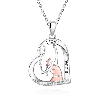 エッセンス シルバーテニス ハート ネックレストルコ ブルー NEW Amazon.co.jp: テニス選手アスリートギフトネックレス S925