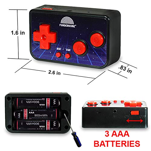 image for Funderdome Retro Mini Arcade Game Portable Gaming Console for Kids wit