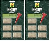 COMPO GROW ORGANIC Düngesticks für Spezialkulturen - 100 Prozent natürliche Inhaltsstoffe - Langzeitwirkung Indoor & Outdoor - 20 Stk, braun (Packung mit 2)