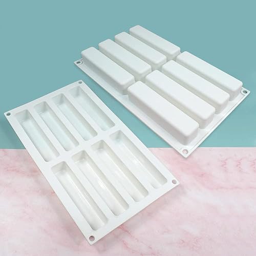 Miniatura 6 de Molde de barra de forma cuadrada larga para barra de energía, molde de silicona para ganache, gelatina, caramelos, galletas, golosinas para