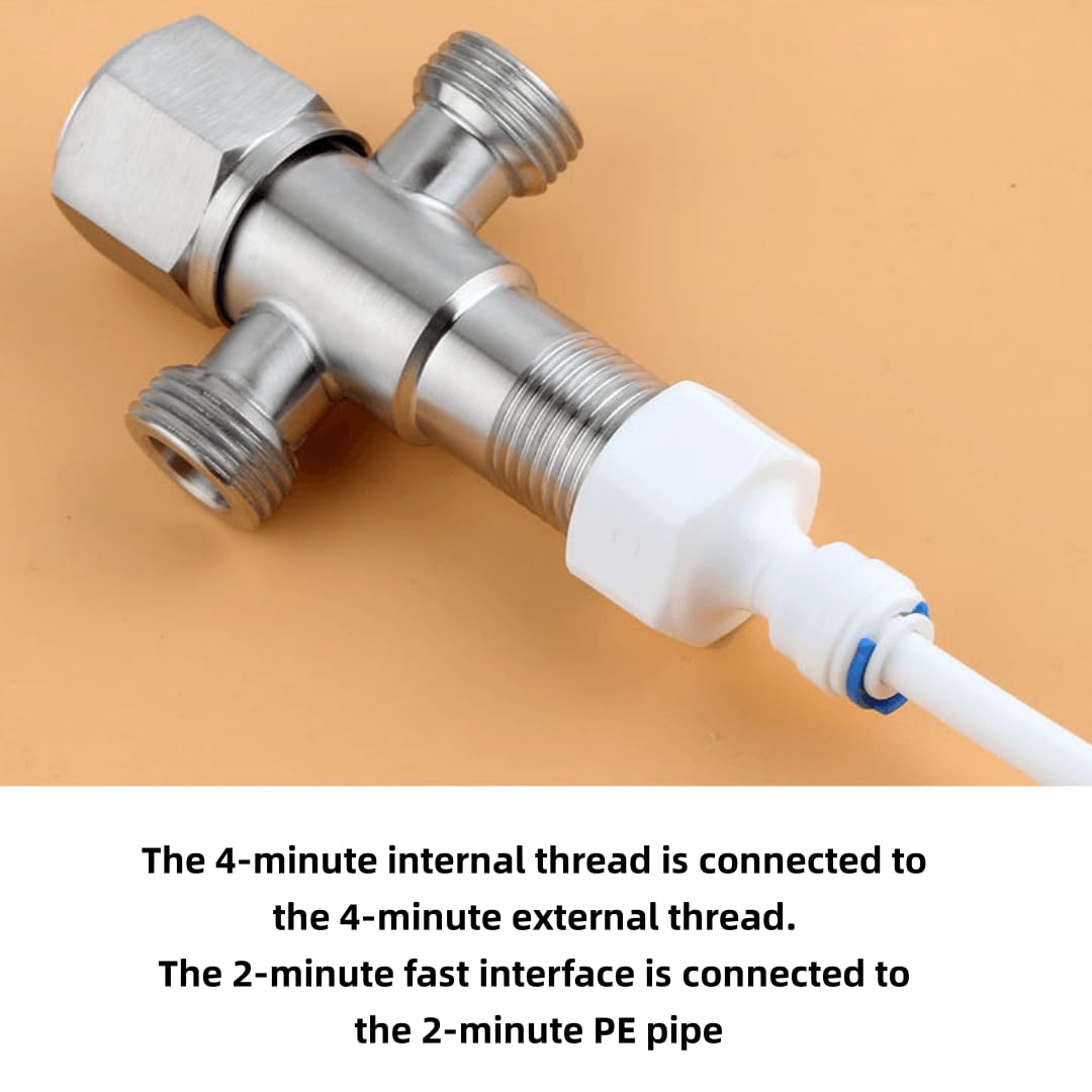 Zerodis szybkie złącze filtra wody, 6-częściowy filtr wody, połączenie filtra wody Connect G1 / 2 złączka systemu filtrów wody z gwintem wewnętrznym do kuchni