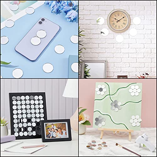 Darenyi 20Pcs Round Glass Mirror Tiles, 3.15 Inch Small Circle Mirror Sheet Self Adhesive Mirror Mosaic Tiles, Decorative Mirror Stickers For Walls, Mosaics, Diy Craft, Home Decor #TOP7
