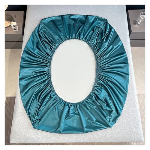 Drap-housse imperméable en satin 160x200 cm de couleur unie - 8