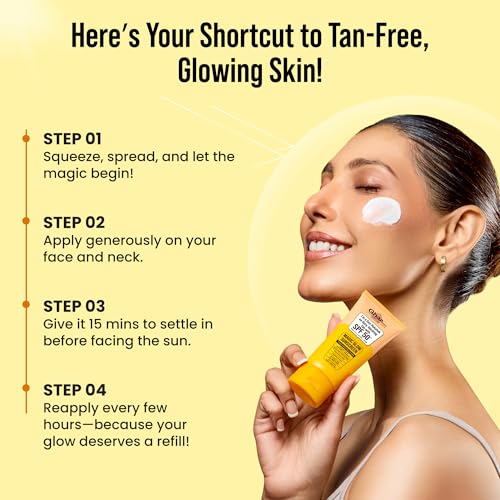 Image of Ghar Soaps Magic Glow SPF 50+ PA++++ Mineral Sunscreen | UVA /UVB & Blue Light Protection | No White Cast, Non-Greasy (60g, Pack of 1)