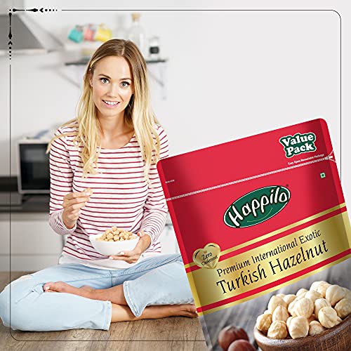 Image of Happilo Premium International Exotic Hazel nuts 500g (Pack of 2), Unsalted and Crunchy,Selenium Rich Healthy Fresh Turkish Snack, Hazelnut