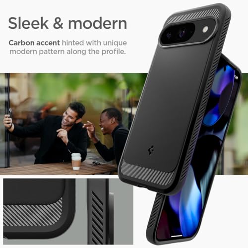 Spigen Rugged Armor Designed for Pixel 9 Case/Pixel 9 Pro Case (2024) [Hard Shell] [Military-Grade Protection] - Matte Black - image 3