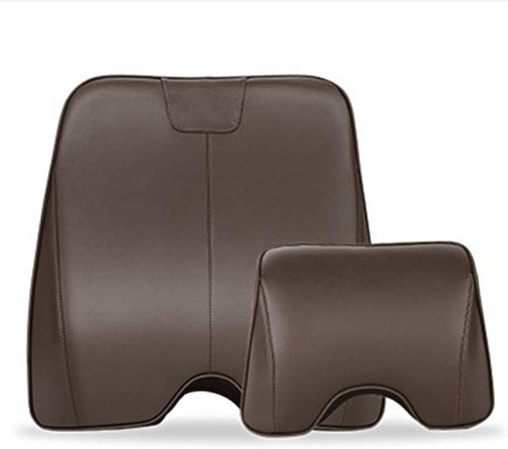 Lumbar Support Cushion, Leather Memory Foam Back Support Pillow for Car(White-Dinosaur Doodle4)